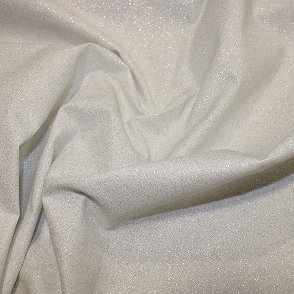 Glitter Cotton White Silver